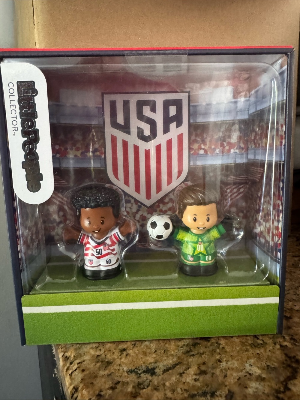 USA Soccer Little People  Figures - Red White & Green